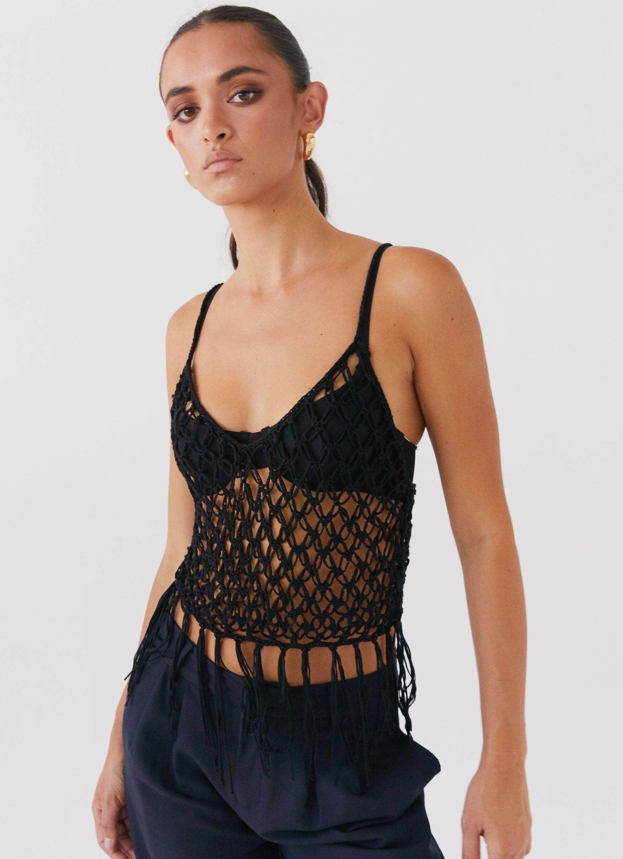 Metro Wilds Net Top - Black product image