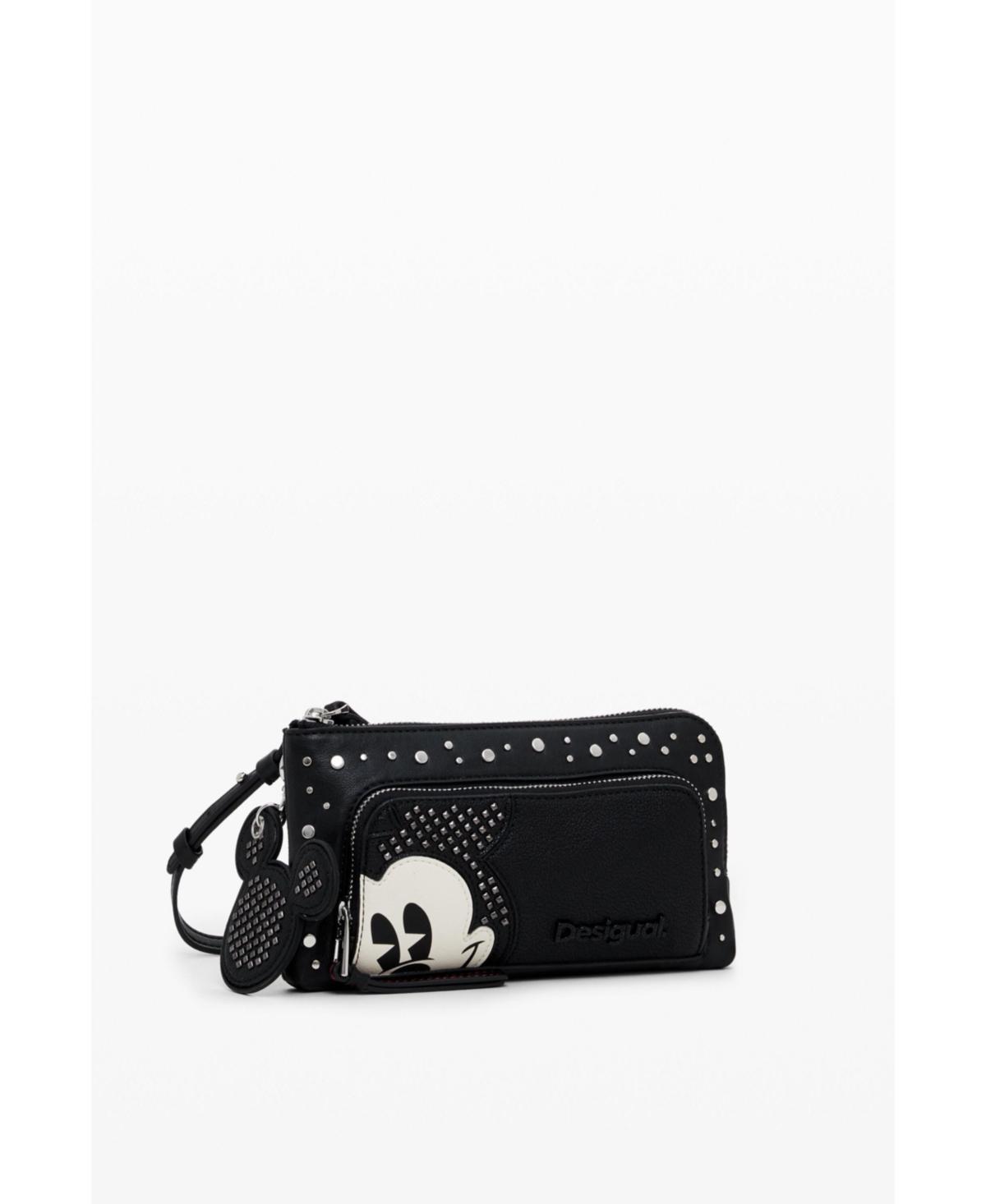 Desigual Womens L studded wallet Mickey - Black Product Image