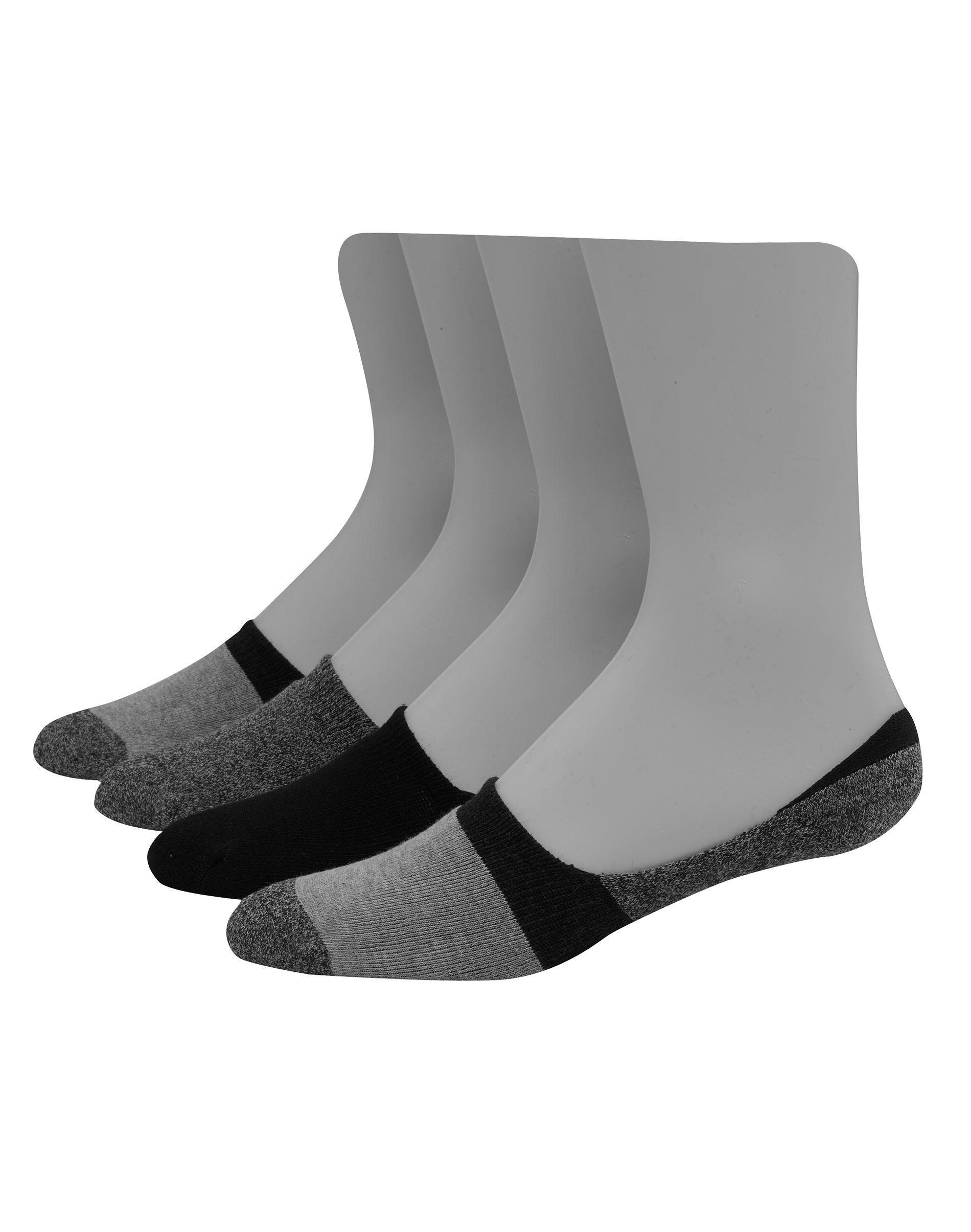 Hanes Mens Full Cushioned Wicking Cool Comfort Liner Socks Navy/Grey Marl 6-12 Product Image