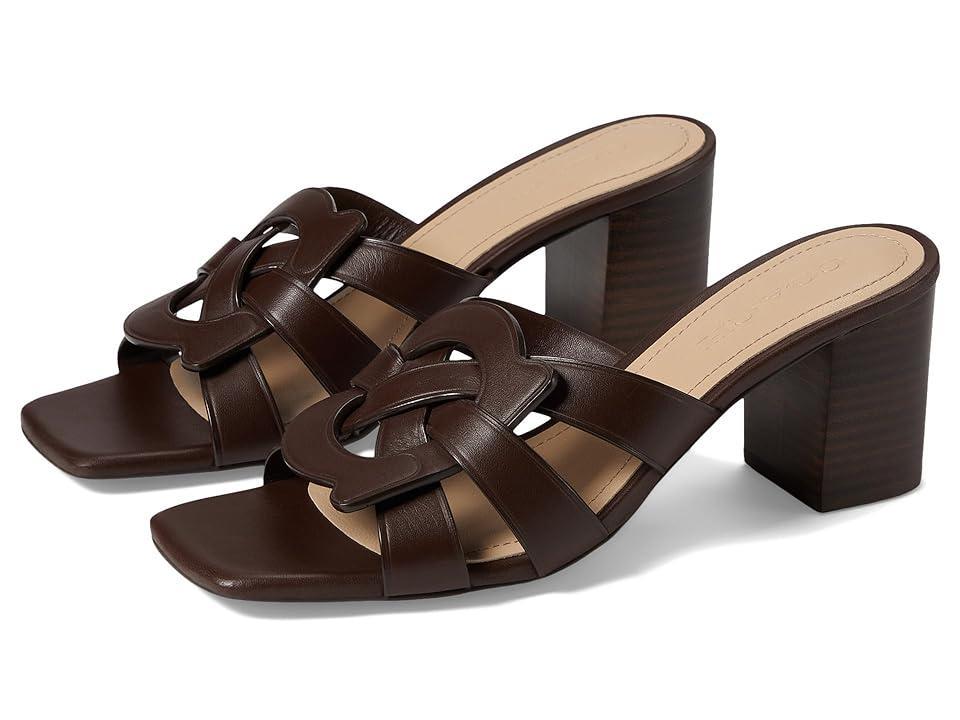 COACH Nikki Leather Sandal (Maple) Women's Sandals Product Image