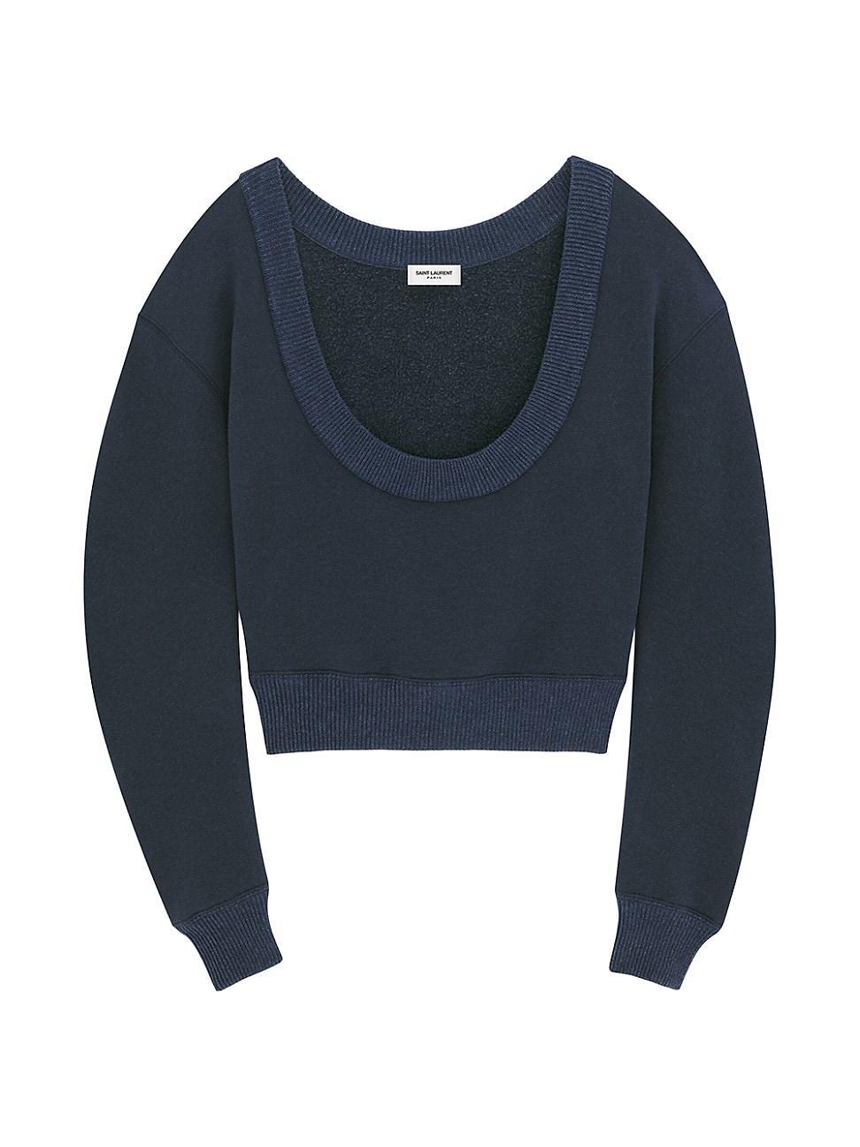 Womens Scoopneck Cropped Sweatshirt Product Image