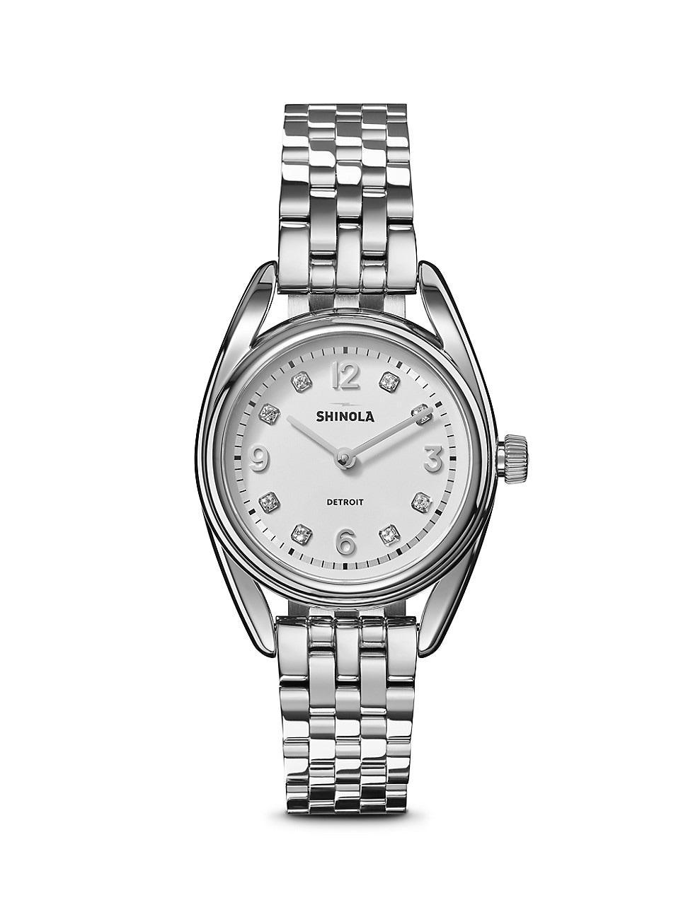 Womens Derby Stainless Steel & 0.15 TCW Diamond Bracelet Watch Product Image