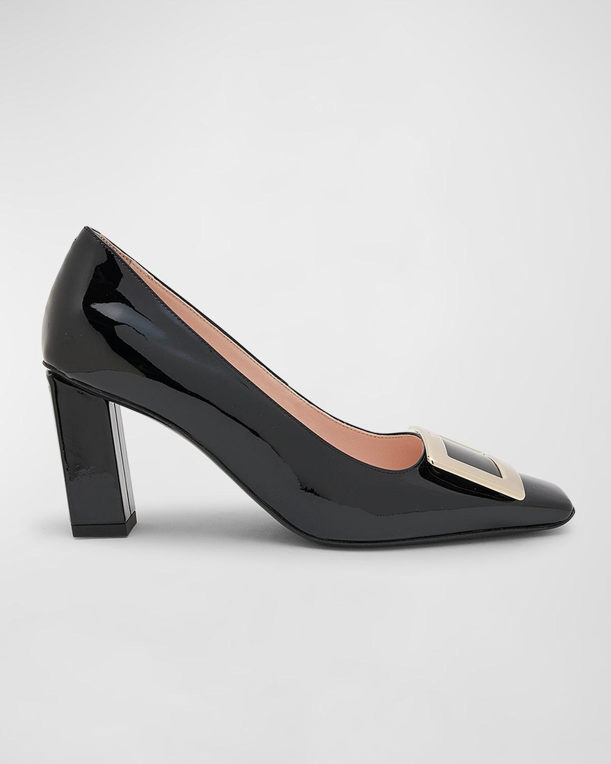 Womens Belle Vivier 75MM Leather Buckle Pumps Product Image