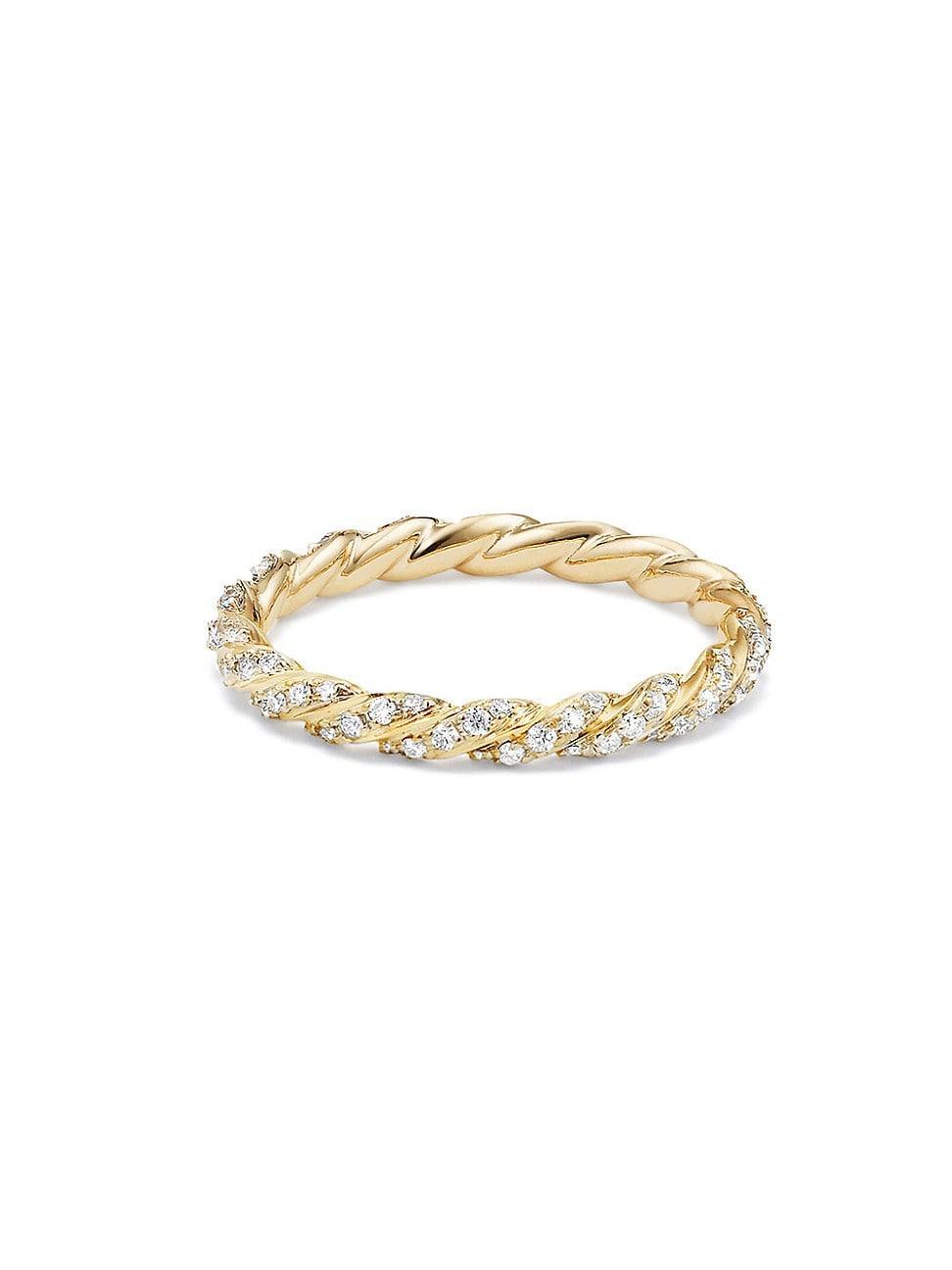 David Yurman Paveflex Ring with Diamonds in 18K Gold Product Image