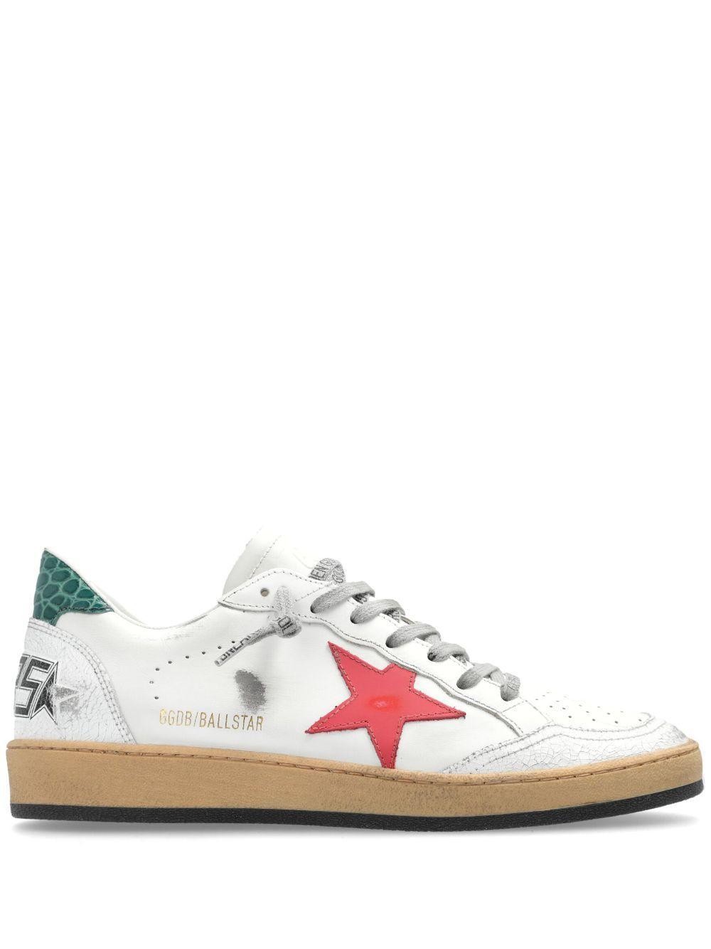 Ball Star Leather Sneakers In White Product Image