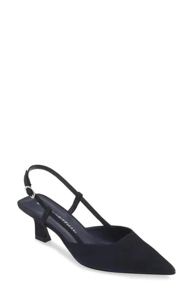 STUART WEITZMAN Vinnie 50 Slingback Pump In Marine Blue Product Image