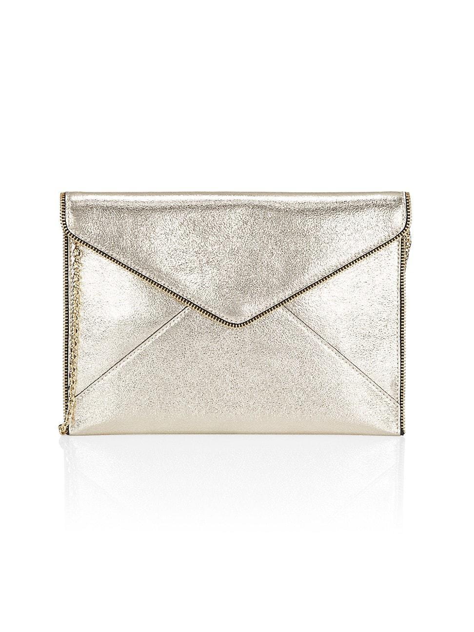 Rebecca Minkoff Leo Leather Envelope Clutch Product Image