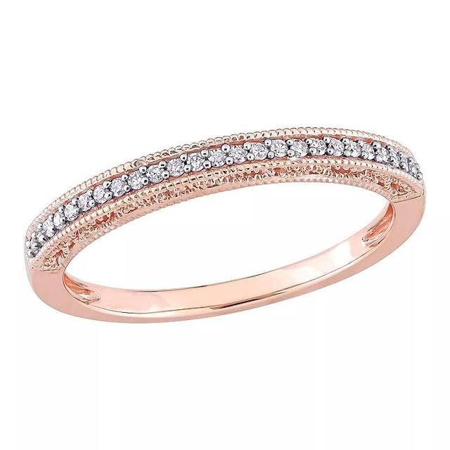 Stella Grace 10k Gold 1/10 Carat T.W. Diamond Anniversary Ring, Womens 10k Rose Gold Product Image