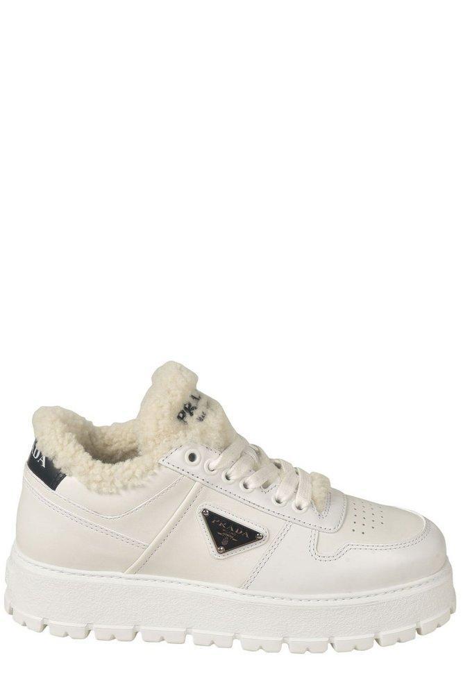 Logo Plaque Chunky Sole Sneakers In White Product Image