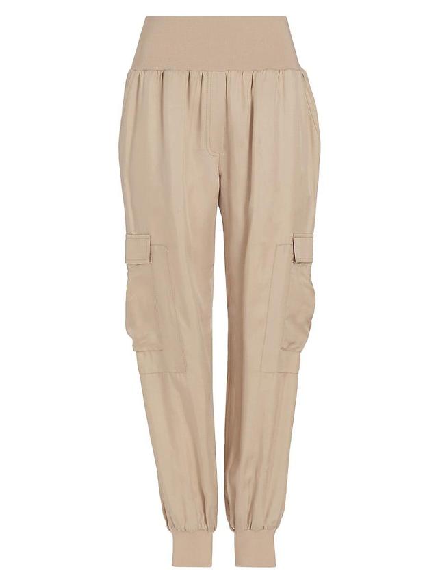 Cinq A Sept Giles High Waist Jogger Pants In Green Onyx Product Image