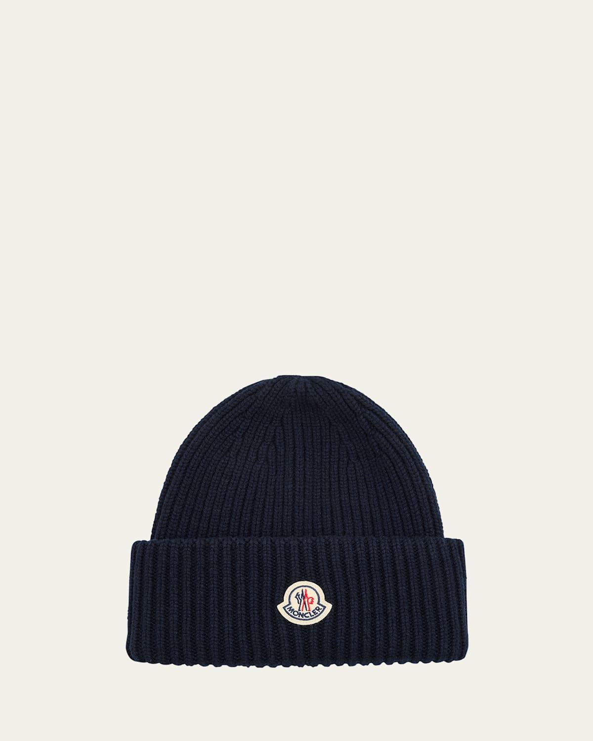 Mens Ribbed Logo Beanie Product Image