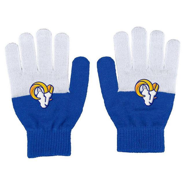 Womens WEAR by Erin Andrews Los Angeles Rams Color-Block Gloves Product Image