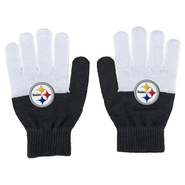 Womens WEAR by Erin Andrews Pittsburgh Steelers Color-Block Gloves Product Image