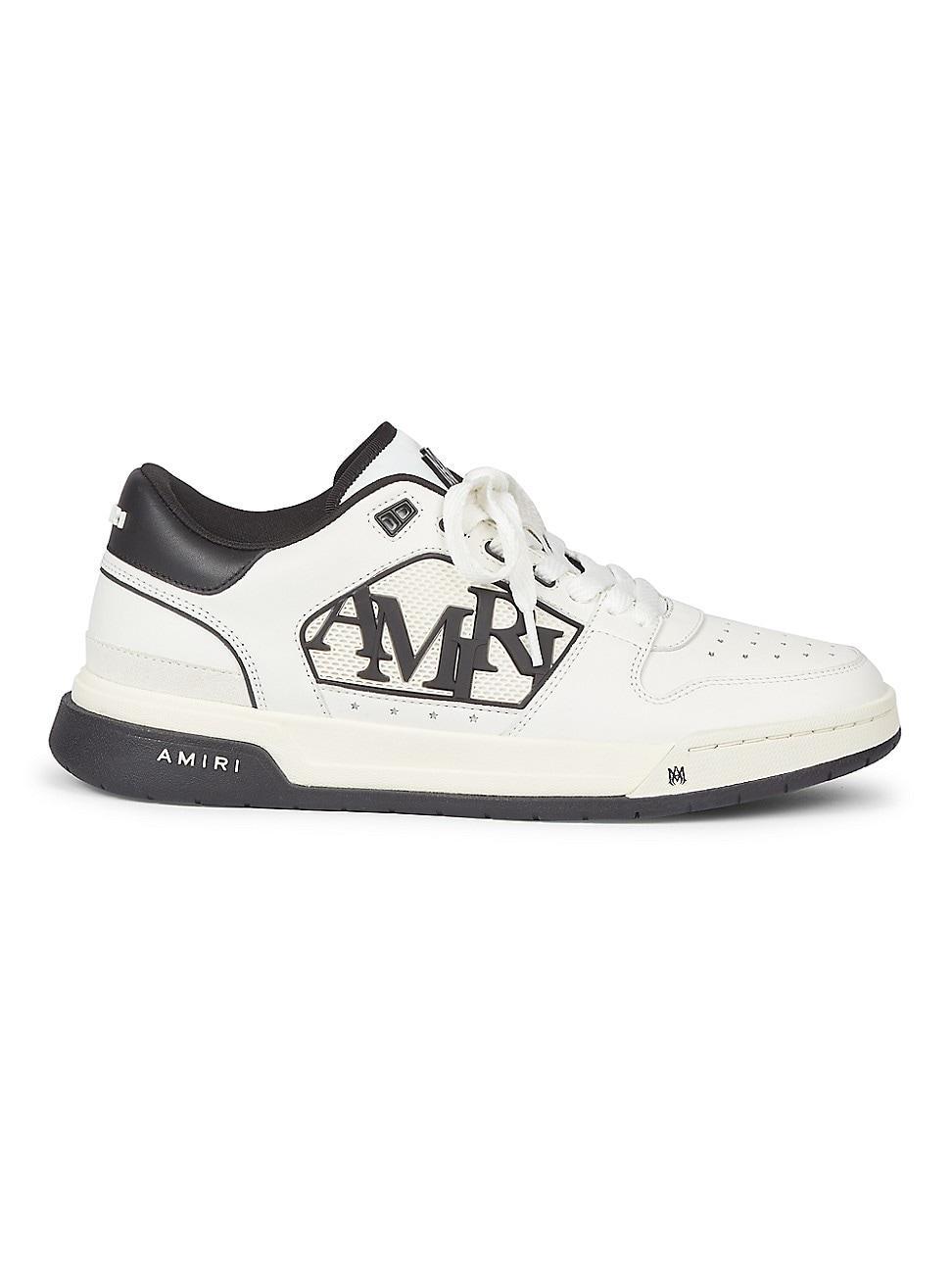 Mens Logo Leather Classic Low-Top Sneakers Product Image