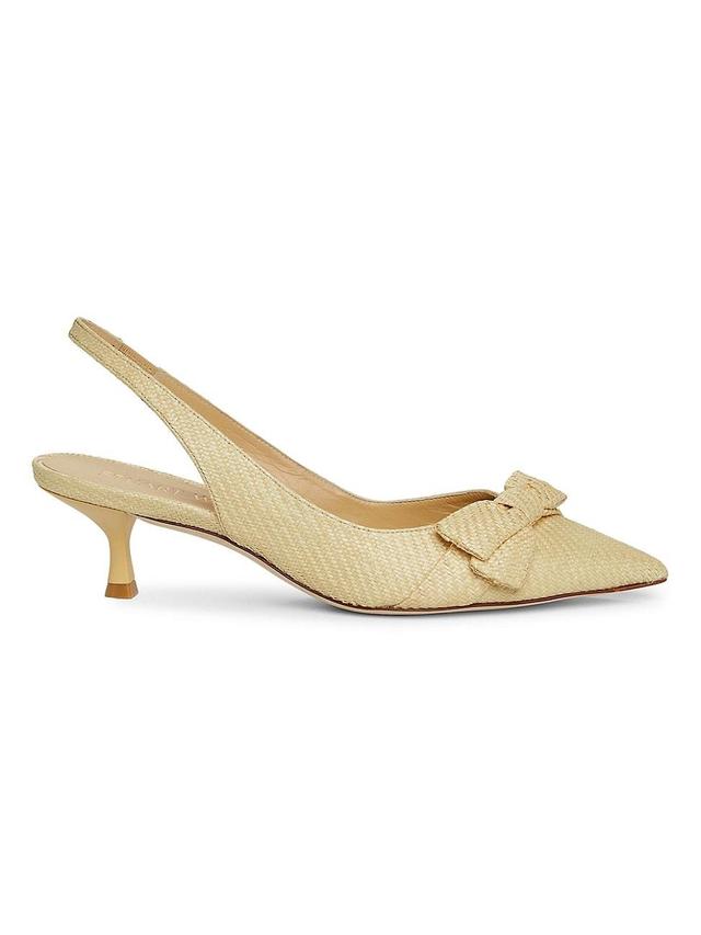 Womens Sofia 50MM Raffia Slingback Pumps Product Image