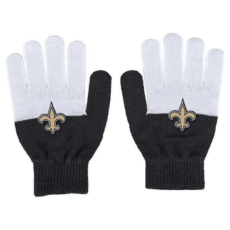 Womens WEAR by Erin Andrews New Orleans Saints Color-Block Gloves Product Image