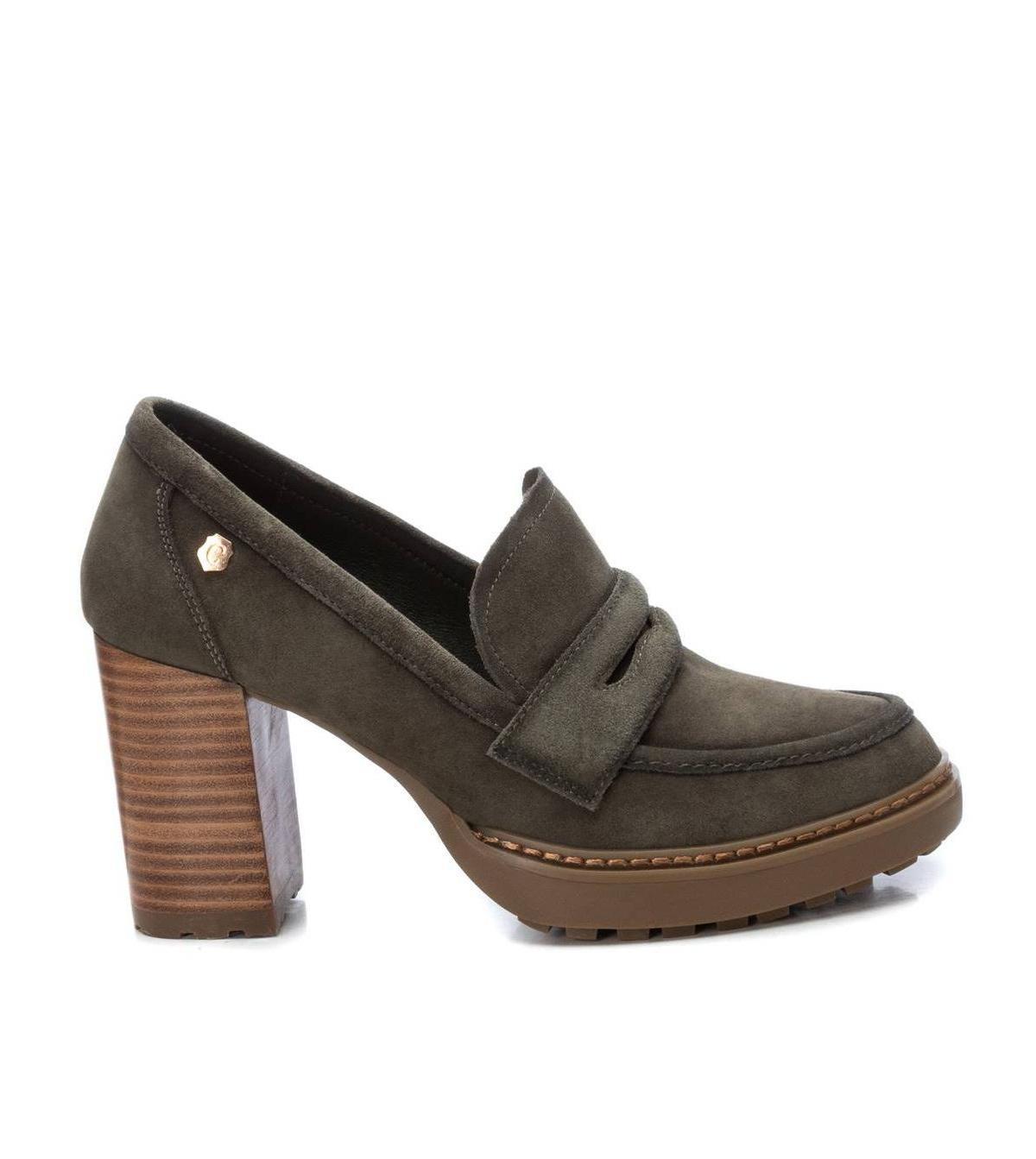 Carmela Collection, Womens Suede Heeled Loafers By Xti Product Image