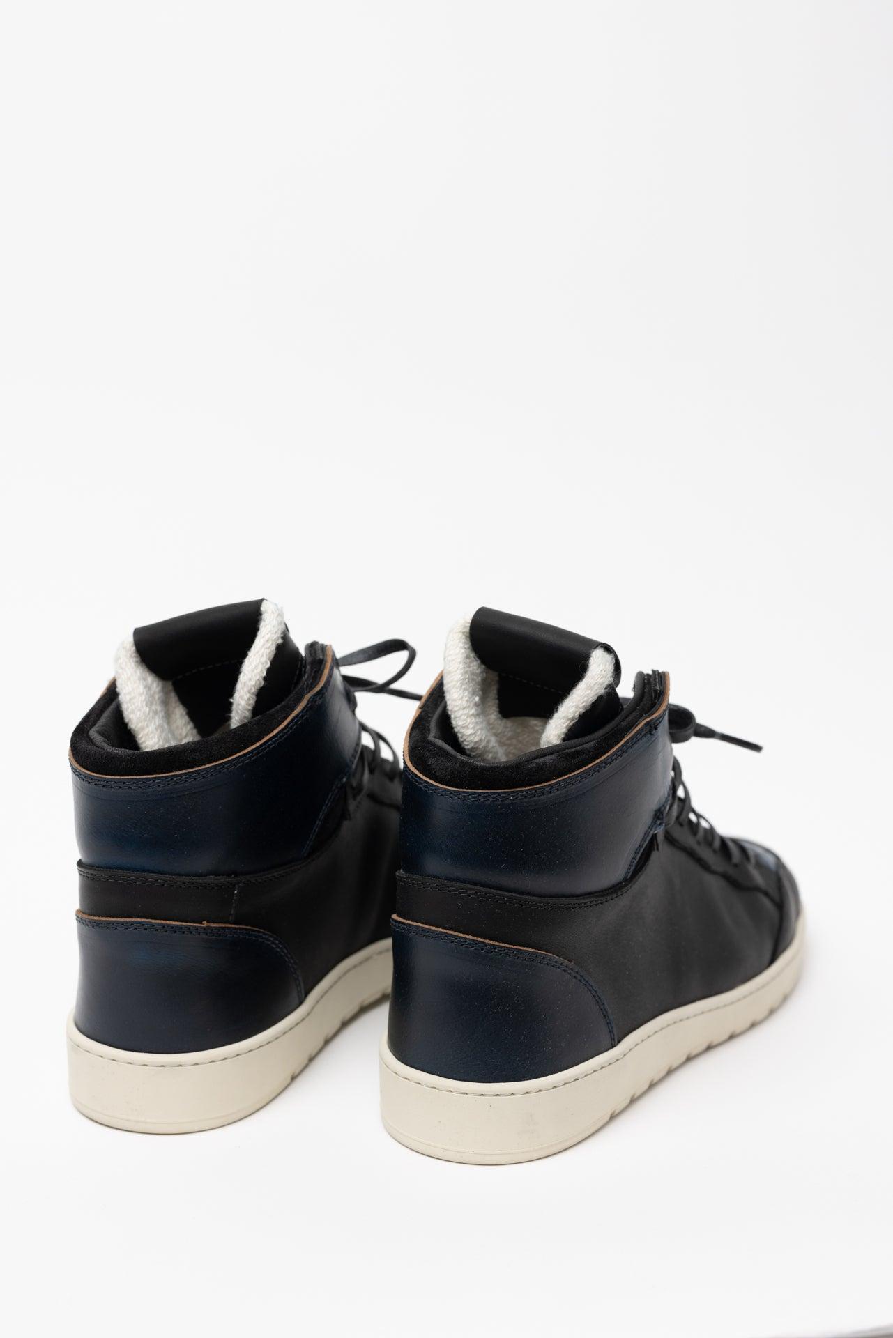 Opie Way x Raleigh Denim Shoes | Black Horween/Navy Chromexcel Male Product Image