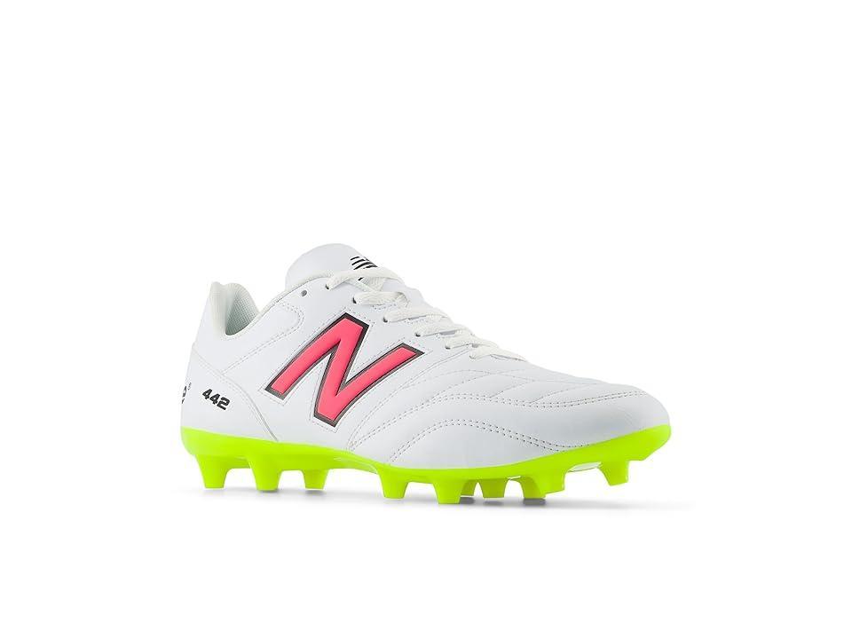 New Balance 442 V2 Academy FG (White/Hi-Lite) Men's Shoes Product Image