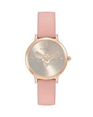 Olivia Burton Signature Bees Leather Strap Watch, 28mm Product Image