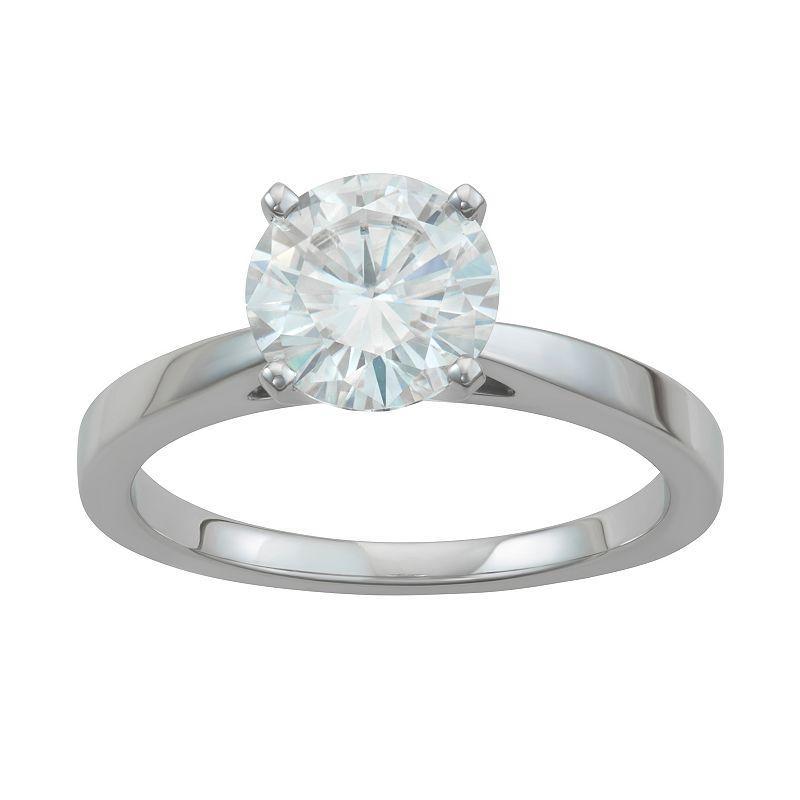 Charles & Colvard 1.90 Ct. T.w. Lab Created Moissanite Classic Solitaire Ring In 14K Gold, White Product Image