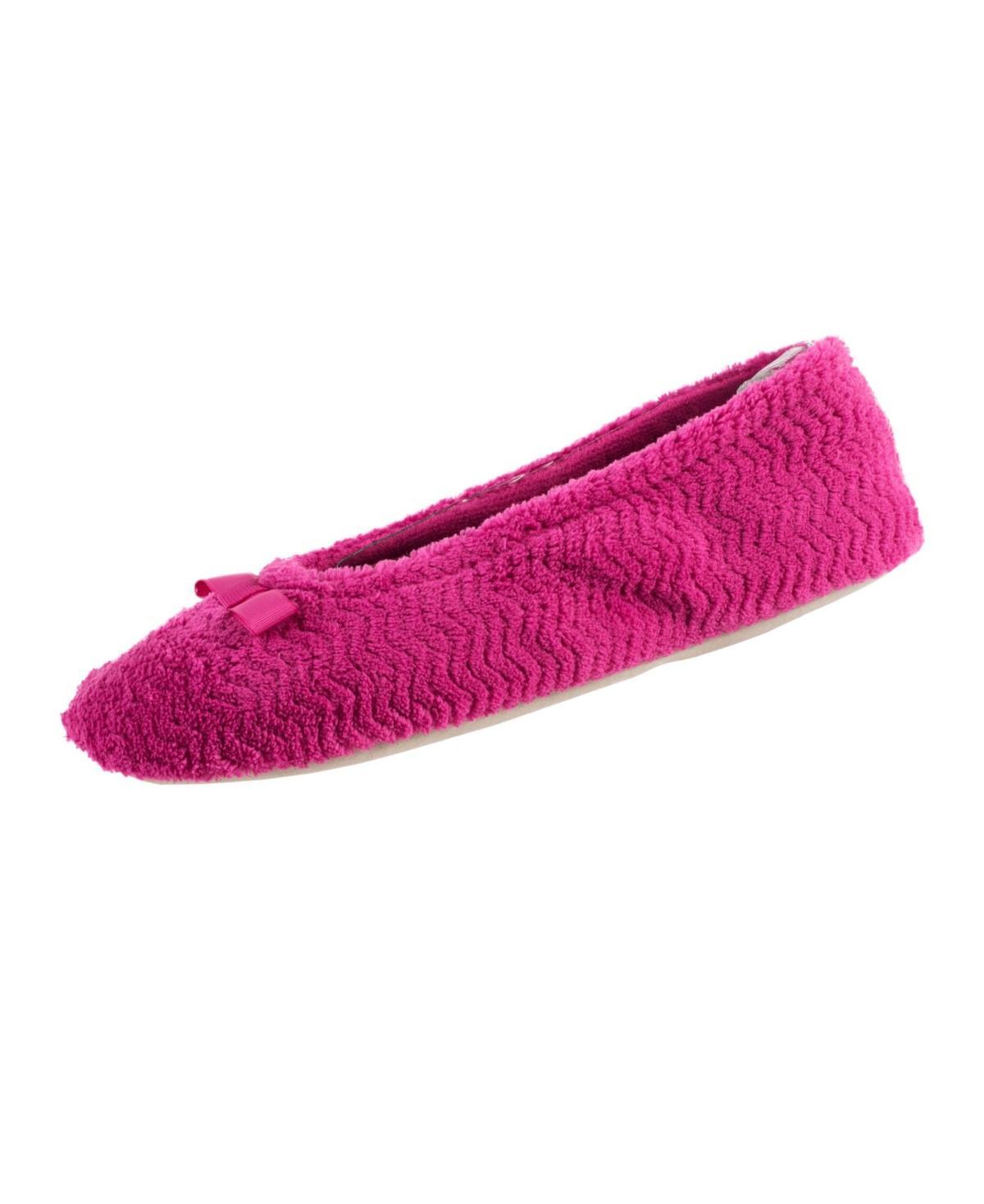 isotoner Chevron Womens Ballet Slippers Purple Product Image