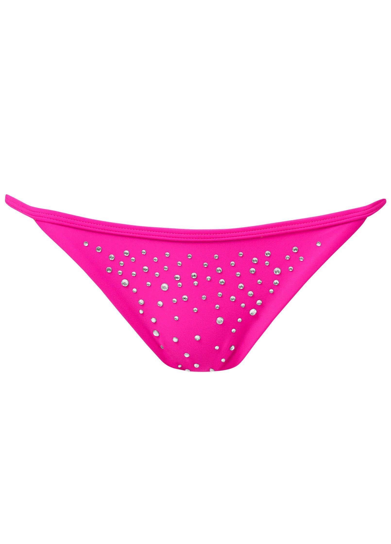 Jeweled Bikini Bottom - Electric Pink Product Image