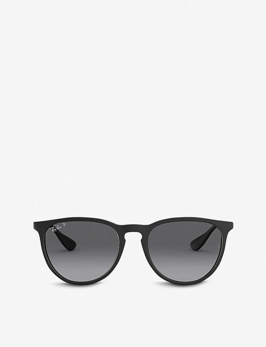 RAY BAN Rb4171 Erika Nylon Acetate Round-frame Sunglasses In Grey-black Product Image