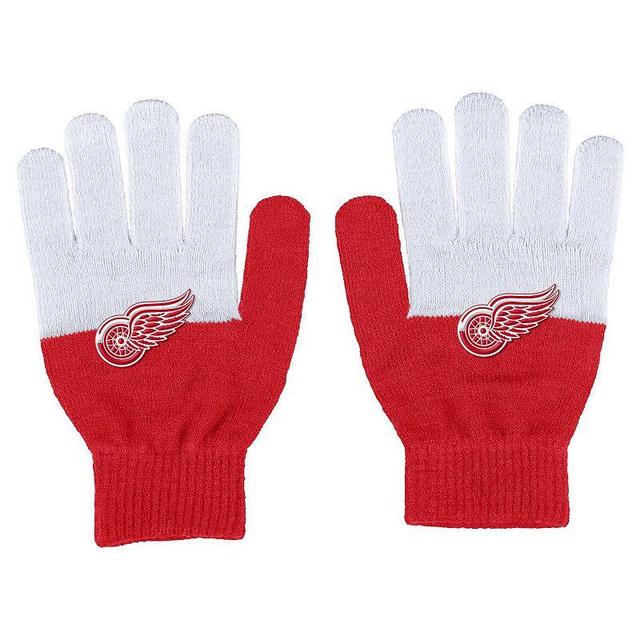 Womens WEAR by Erin Andrews Detroit Red Wings Color-Block Gloves Product Image