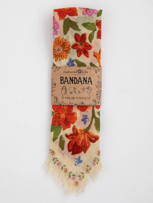 Printed Bandana - Cream Floral Product Image