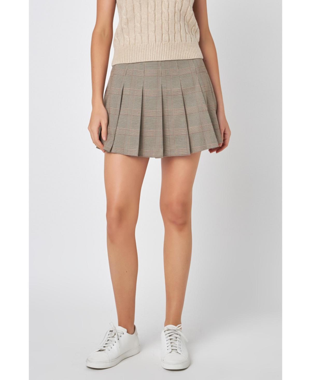 English Factory Pleated Check Skort Product Image