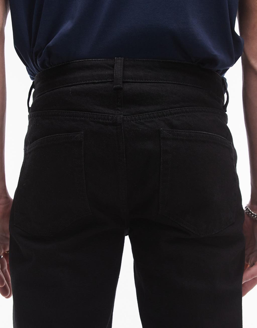 Topman straight jeans in black Product Image