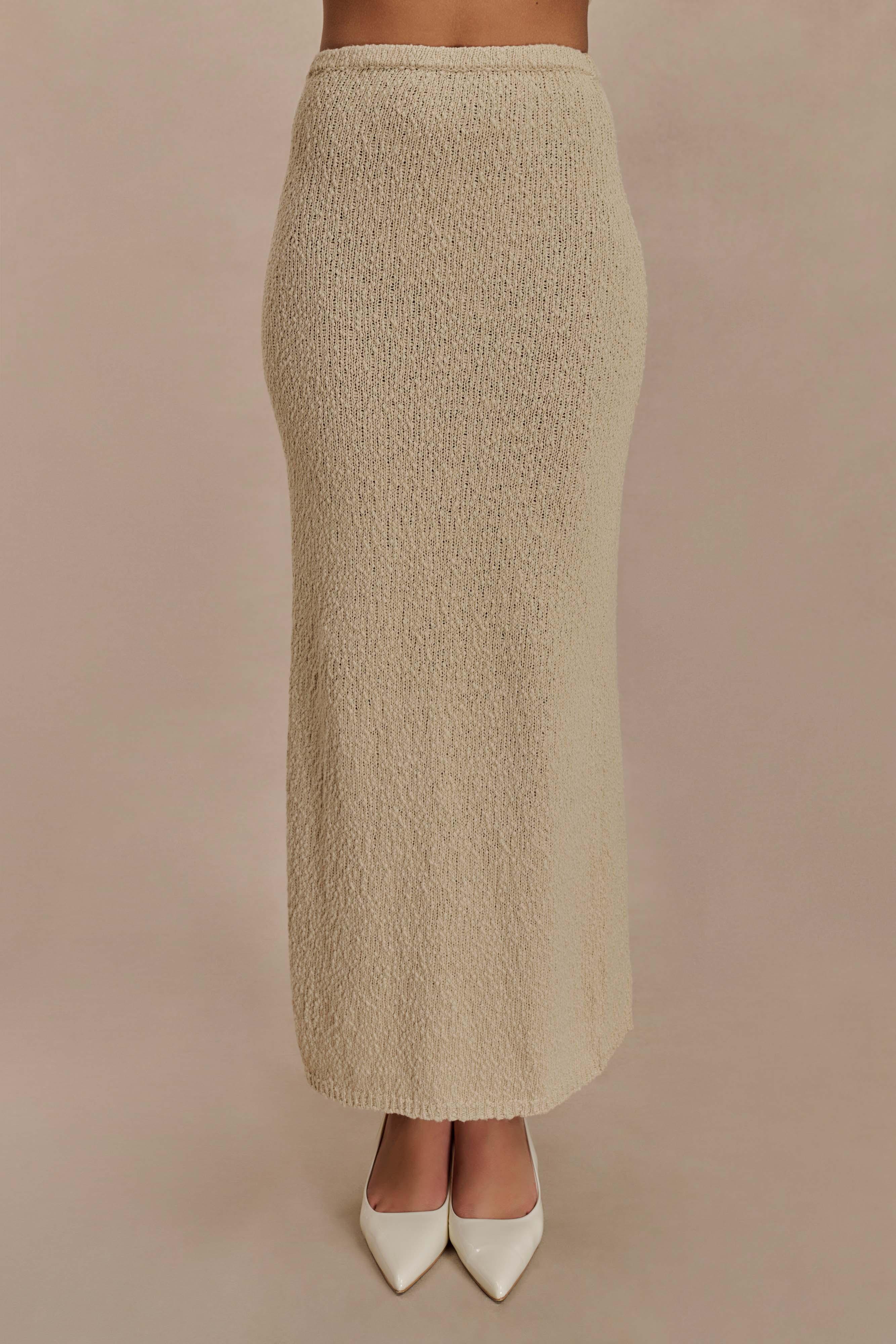 Moira Boucle Maxi Skirt - Wheat product image