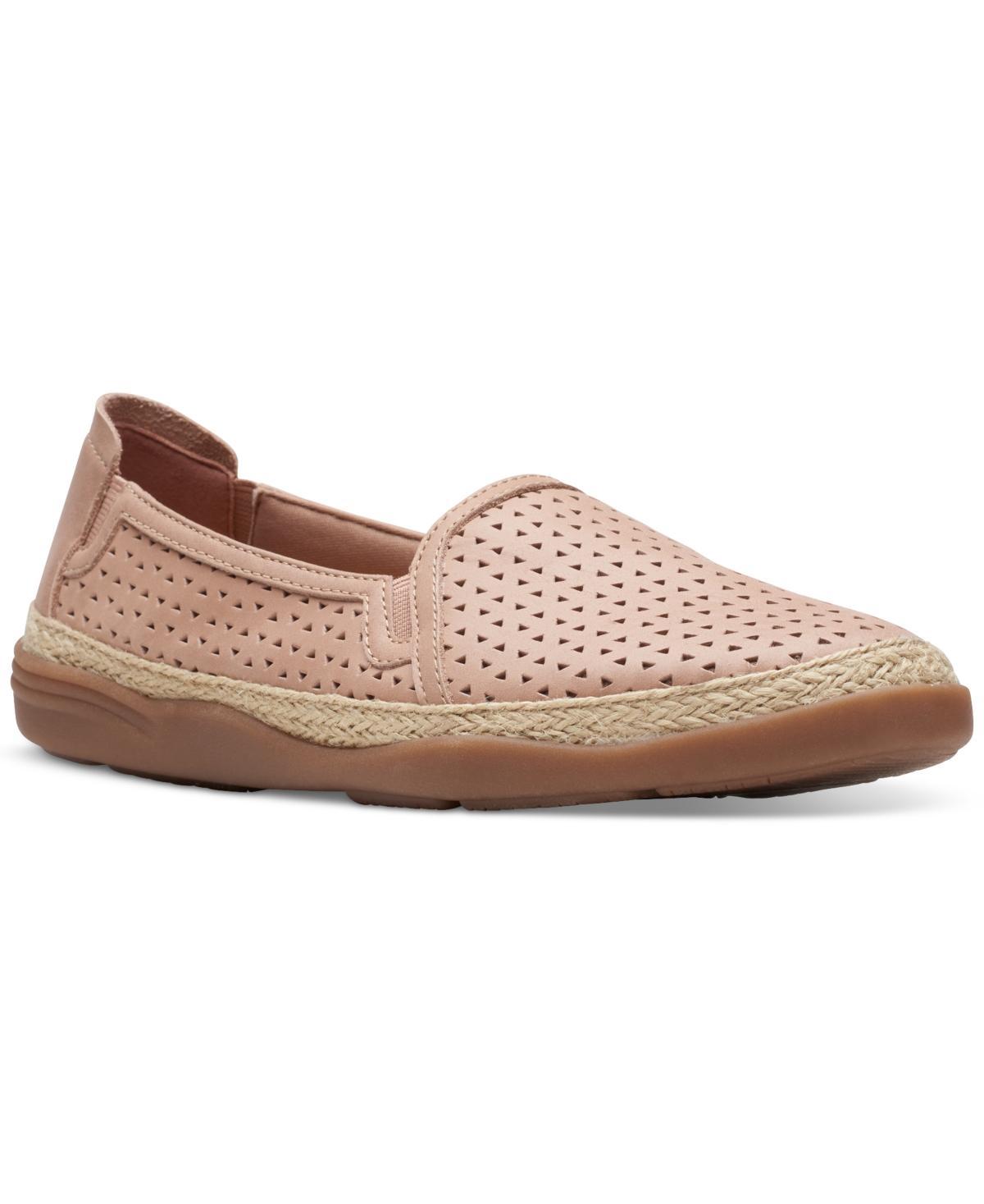 Clarks Womens Elaina Ruby Slip-On Espadrille Flats Product Image