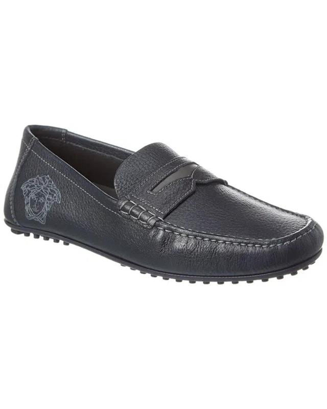 Leather Loafer In Grey Product Image