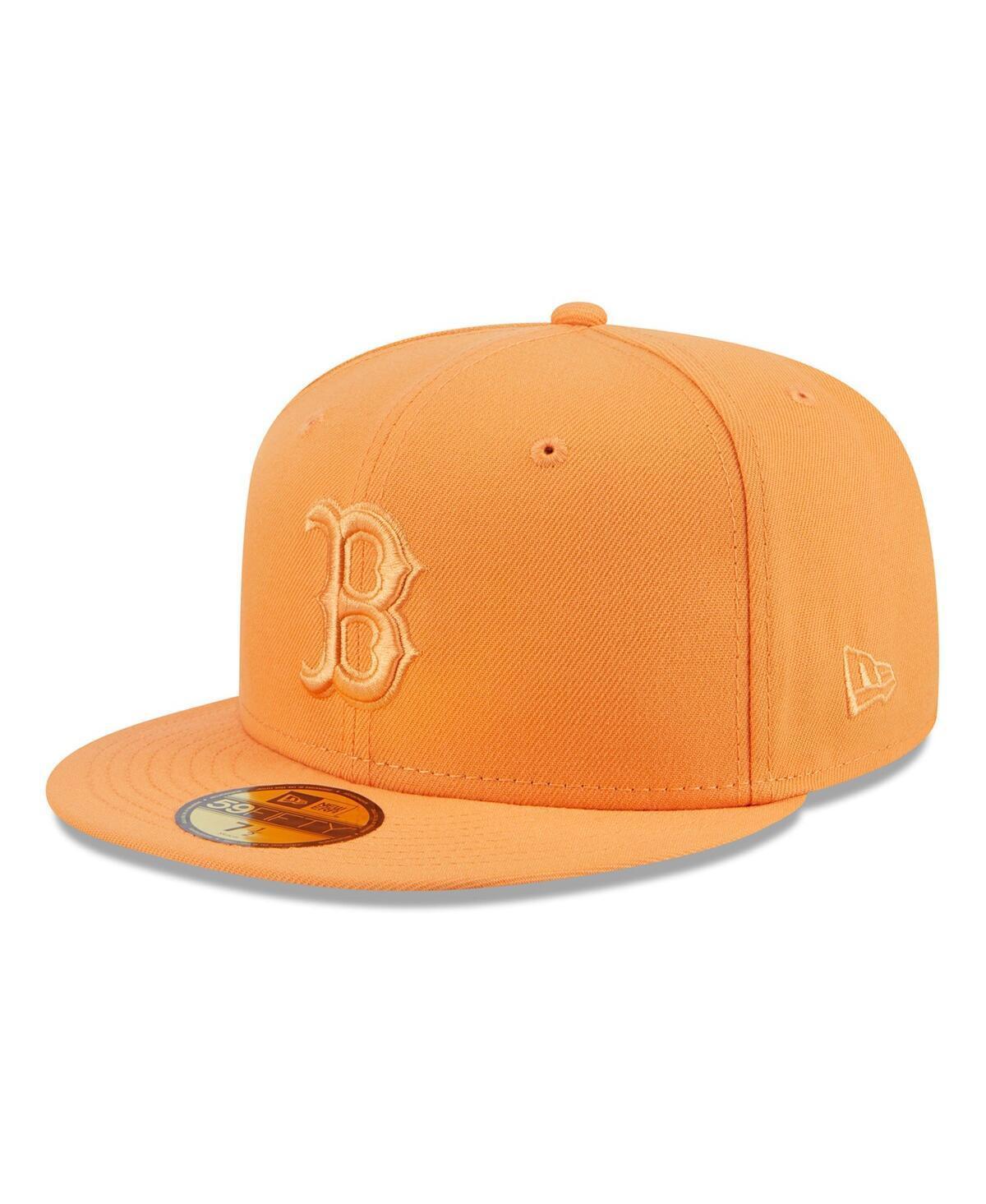 New Era Mens Orange Boston Red Sox Spring Color 59FIFTY Fitted Hat Product Image