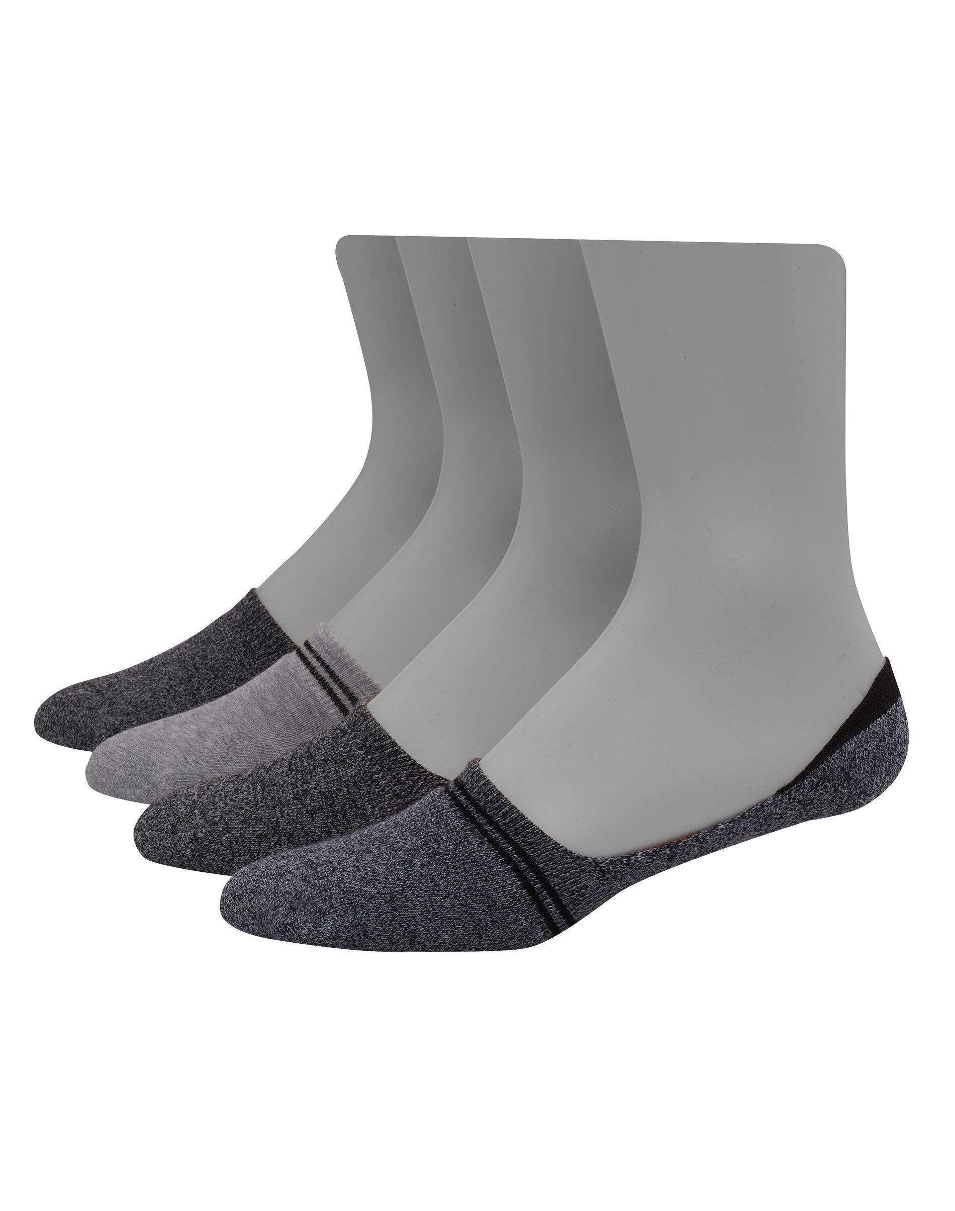 Hanes Mens Full Cushioned Wicking Cool Comfort Liner Socks Navy/Grey Marl 6-12 Product Image