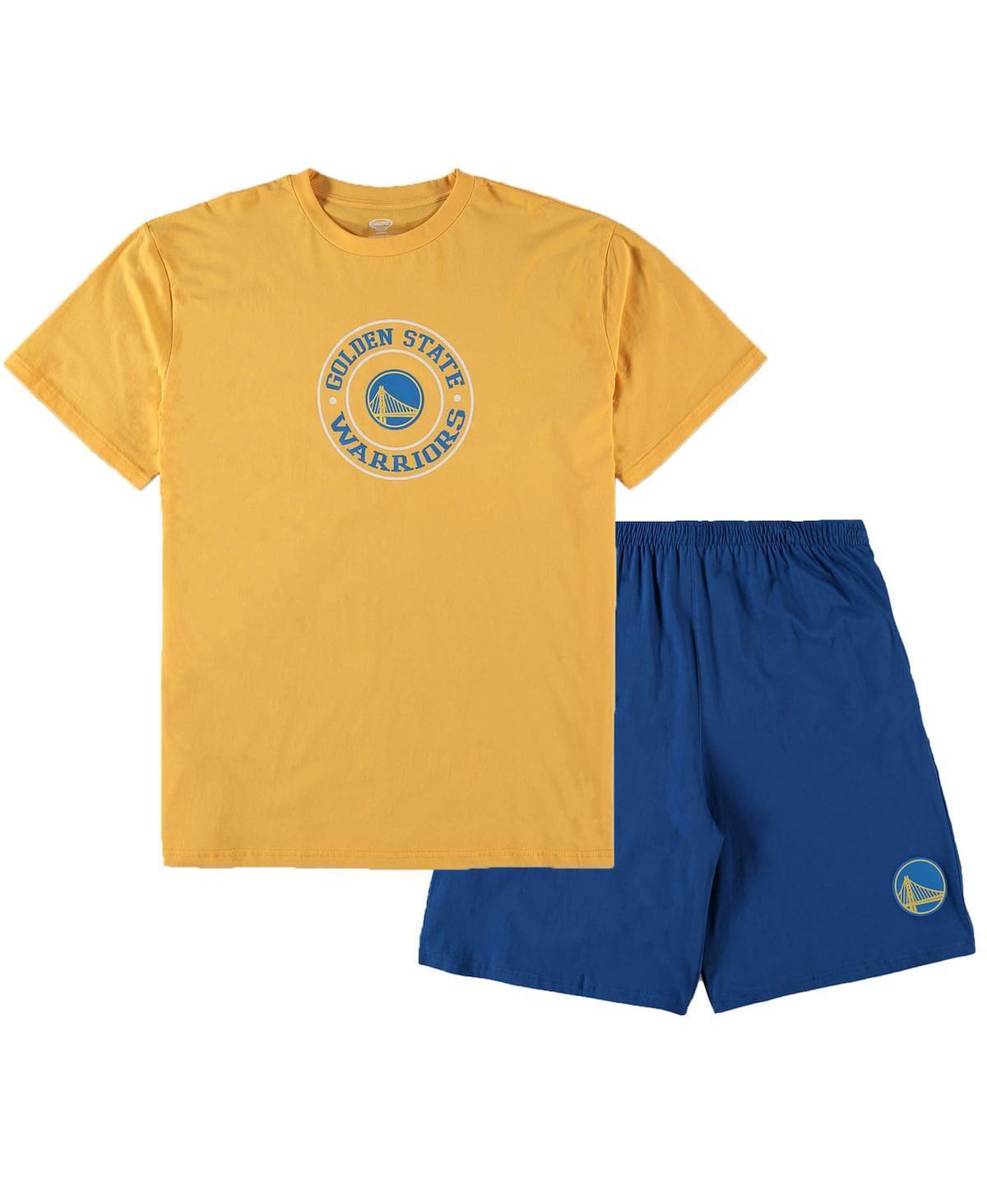 Mens Concepts Sport /Royal en State Warriors Big & Tall T-Shirt & Shorts Sleep Set Product Image