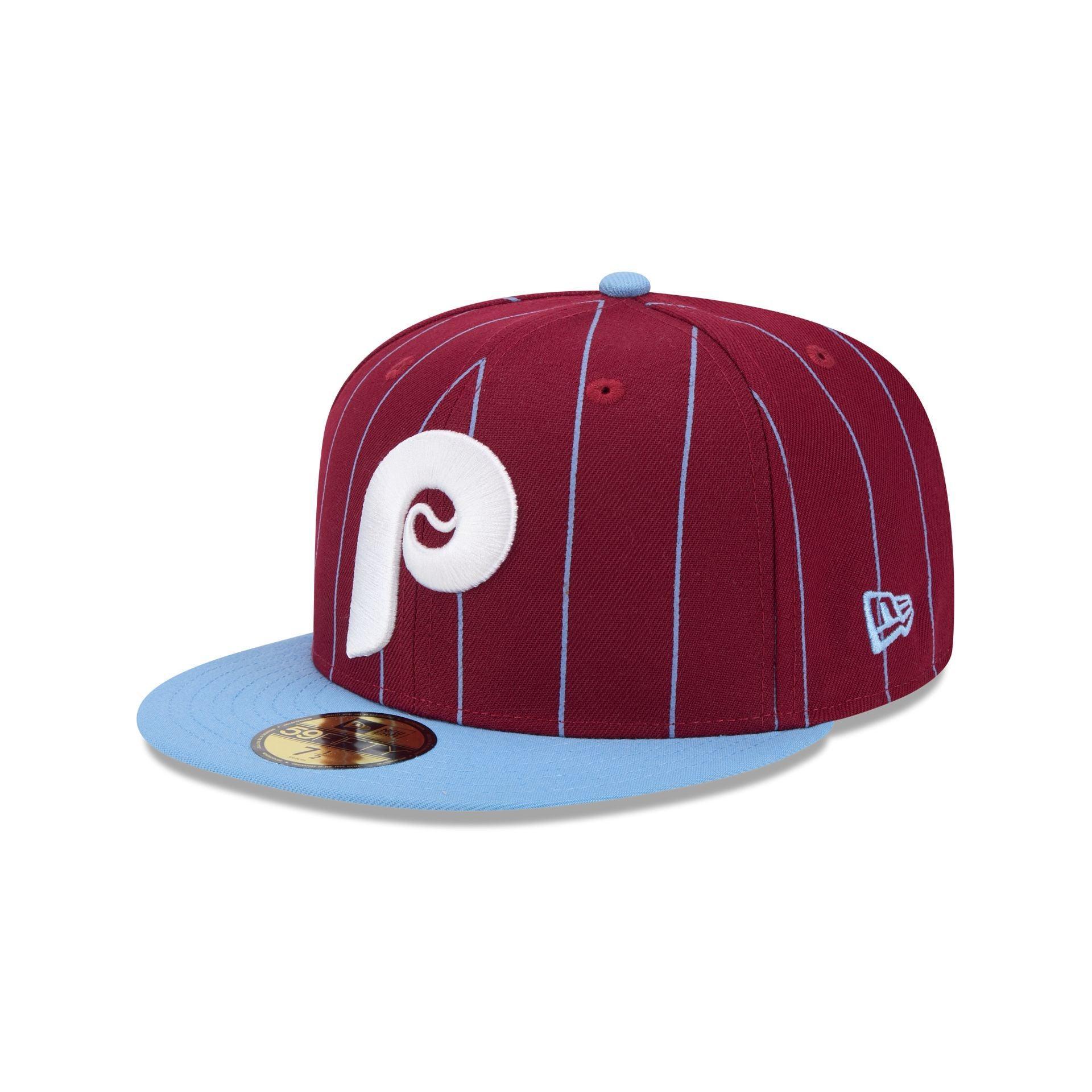 Philadelphia Phillies Throwback Pinstripe 59FIFTY Fitted Hat Male Product Image