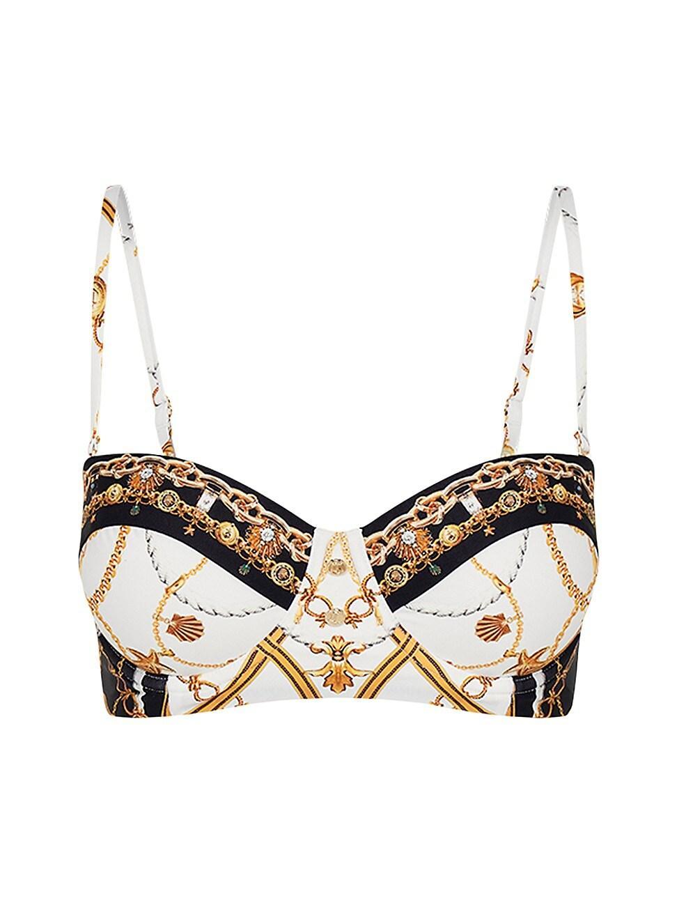 Womens Abstract-Print Underwire Bikini Top Product Image