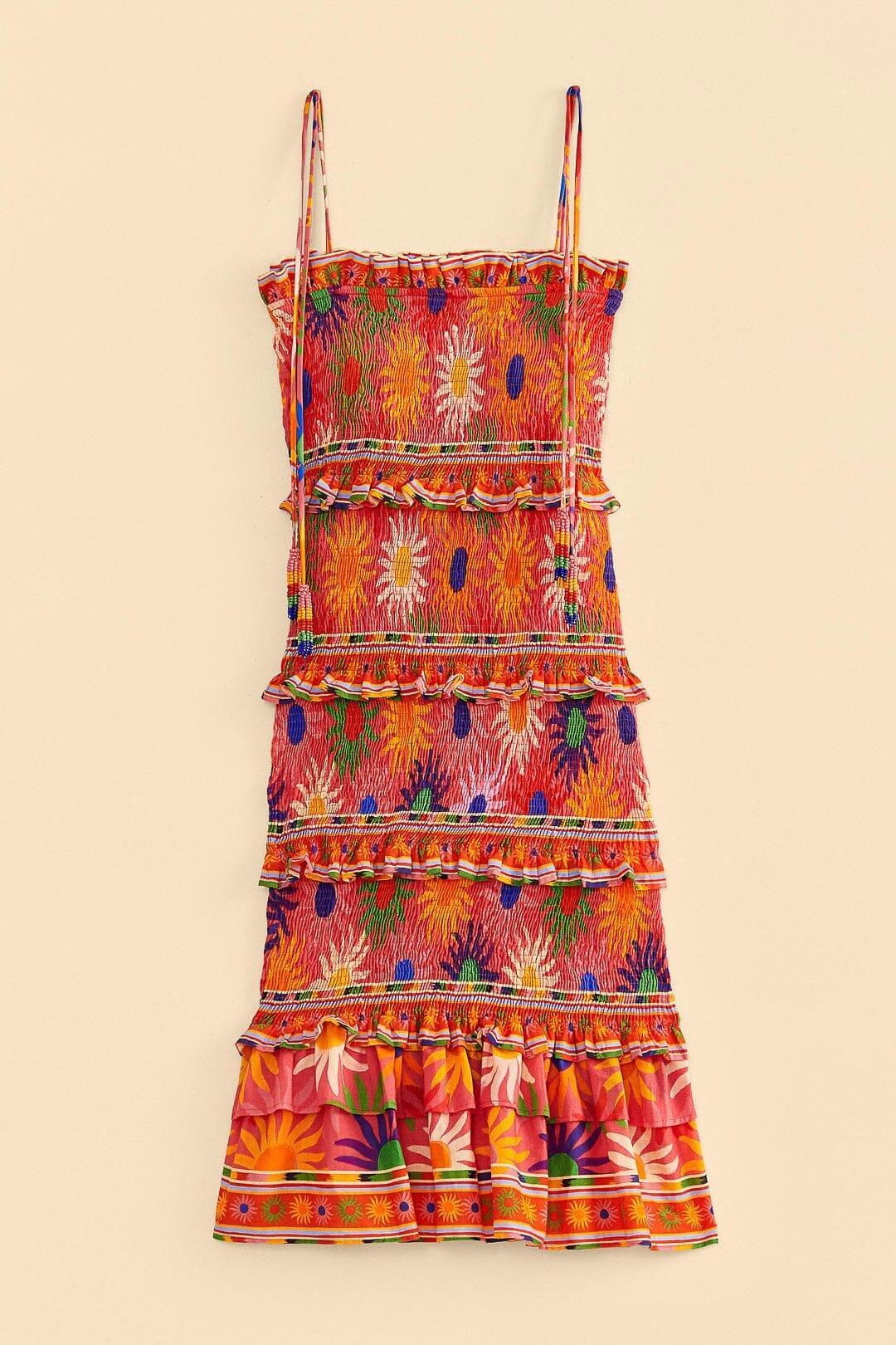 Coral Summer Sun Mini Dress Product Image