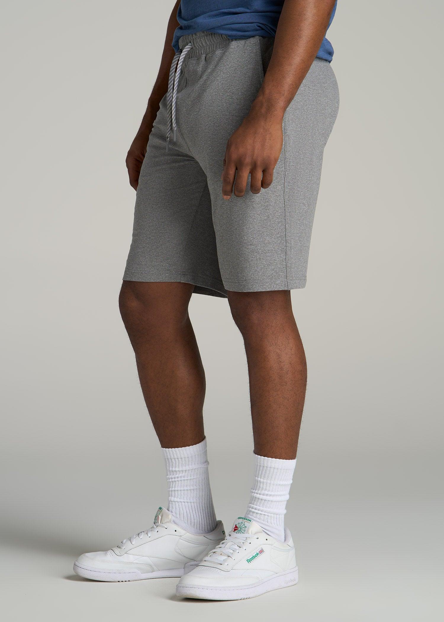 Weekender Stretch Lounge Shorts for Tall Men in Heathered Grey Product Image