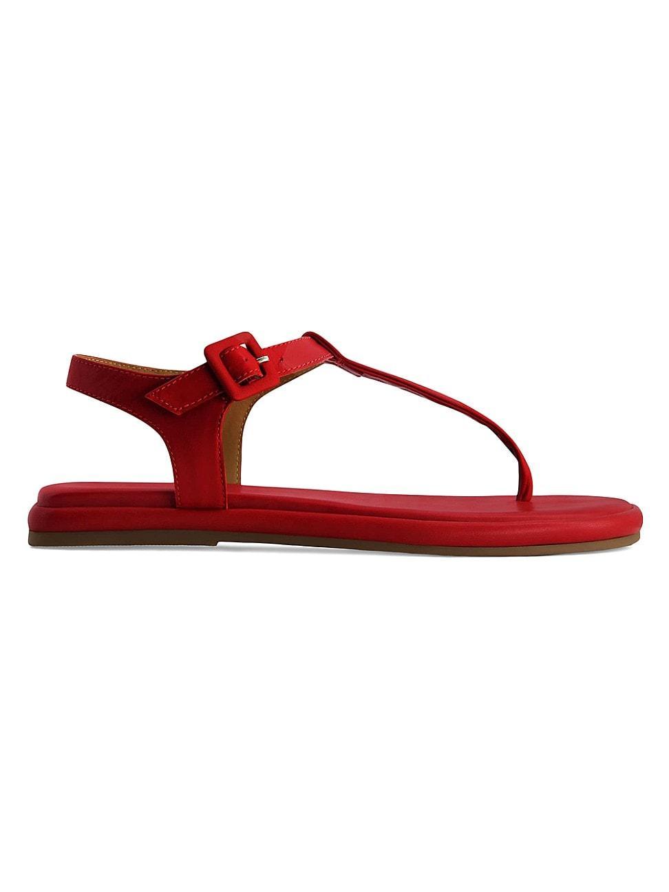 Womens Tucson Leather T-Strap Sandals Product Image