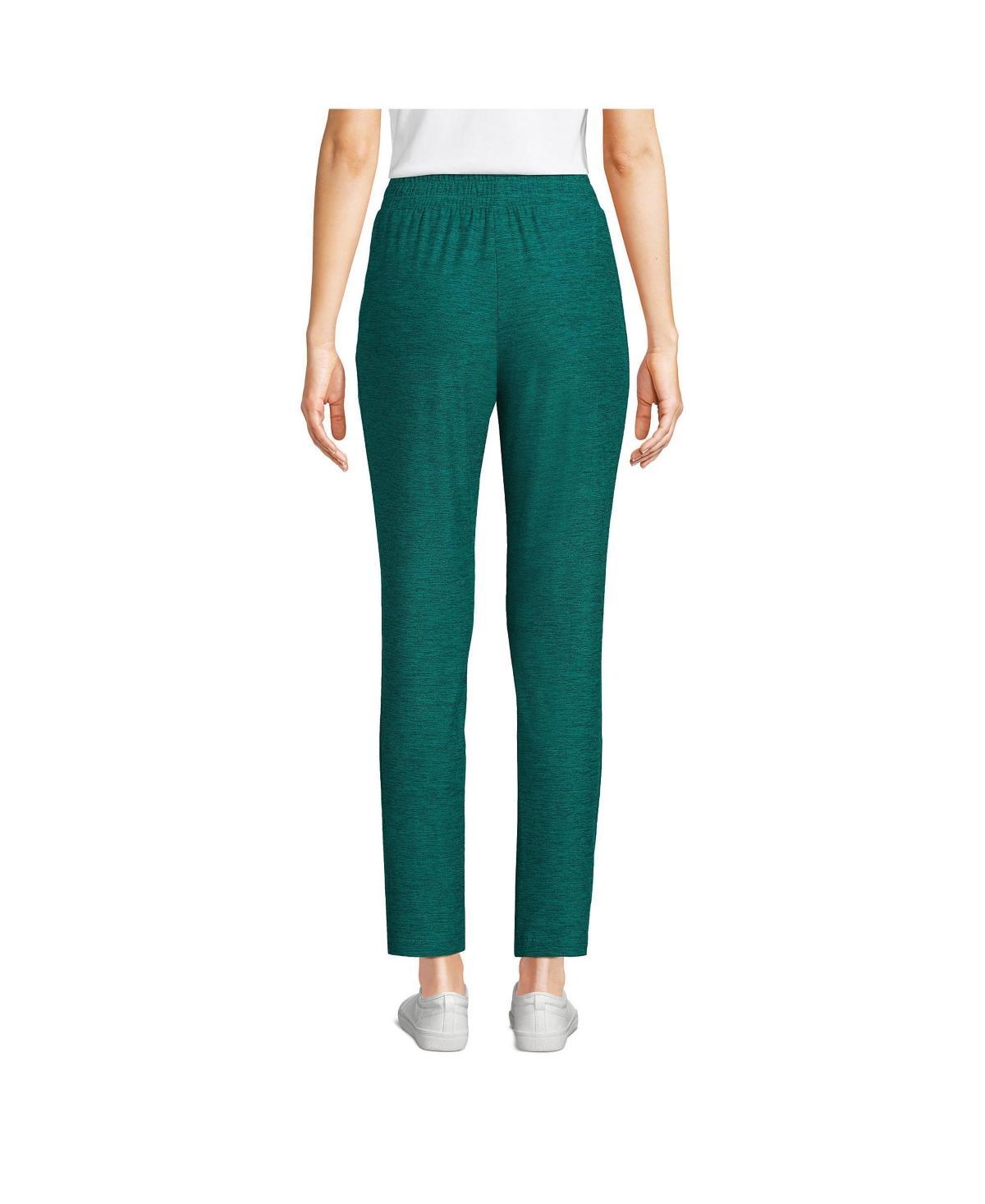 Petite Lands End Active Soft Tapered Performance Ankle Pants, Womens Green Product Image