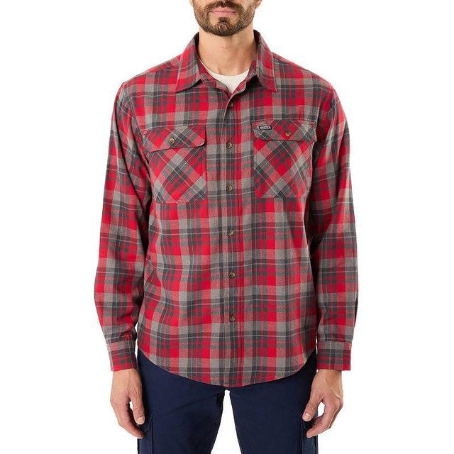 Mens Smiths Workwear Buffalo Plaid Flannel Button-Down Shirt New Grey Product Image