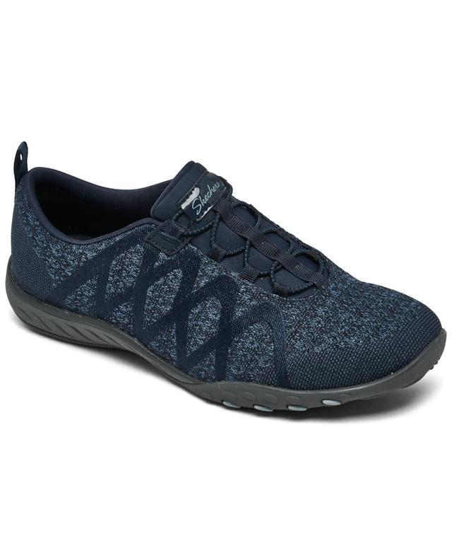 Skechers Relaxed Fit Breathe Easy Infi-Knity Womens Slip-On Shoes Blue Product Image