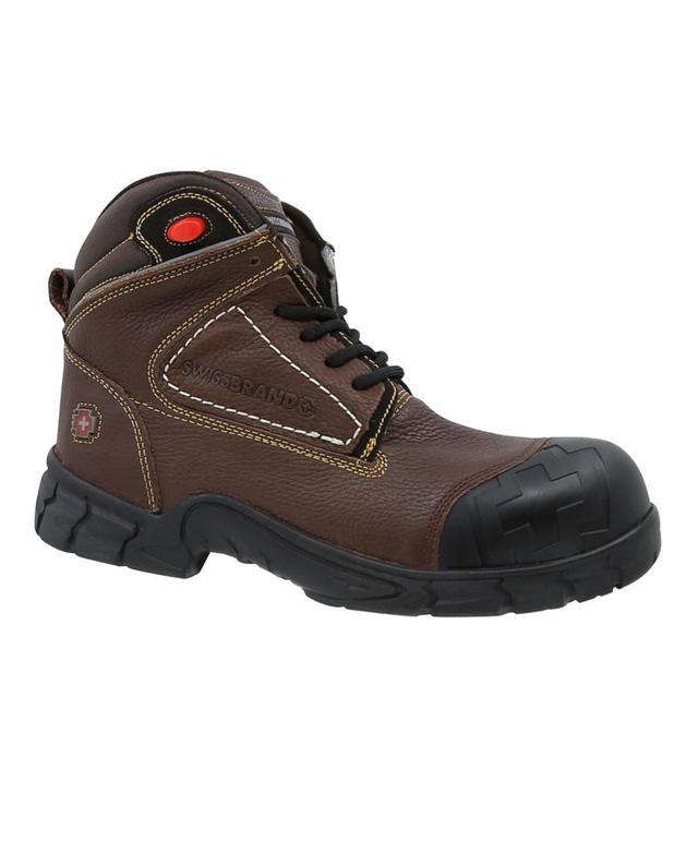 Swissbrand Mens Work Boot Gladiator 510701 Brown Product Image