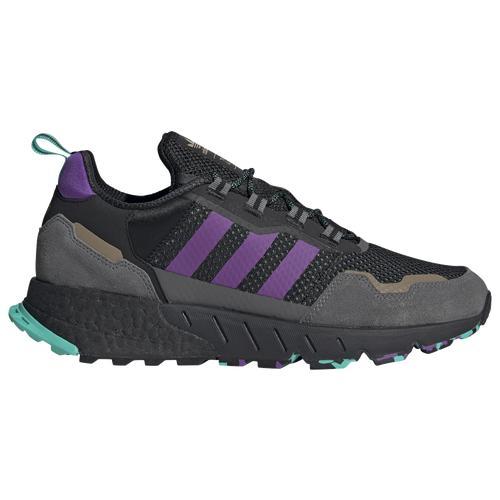 adidas Originals Mens ZX 1K Boost - Running Shoes Grey/Black/Purple Product Image