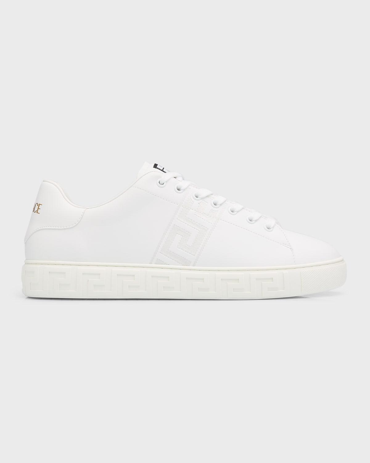 Men's La Greca Leather Low-Top Sneakers Product Image