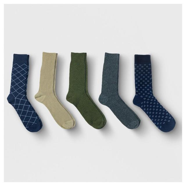 Mens Textured Dress Socks 5pk - Goodfellow & Co 7-12 Product Image